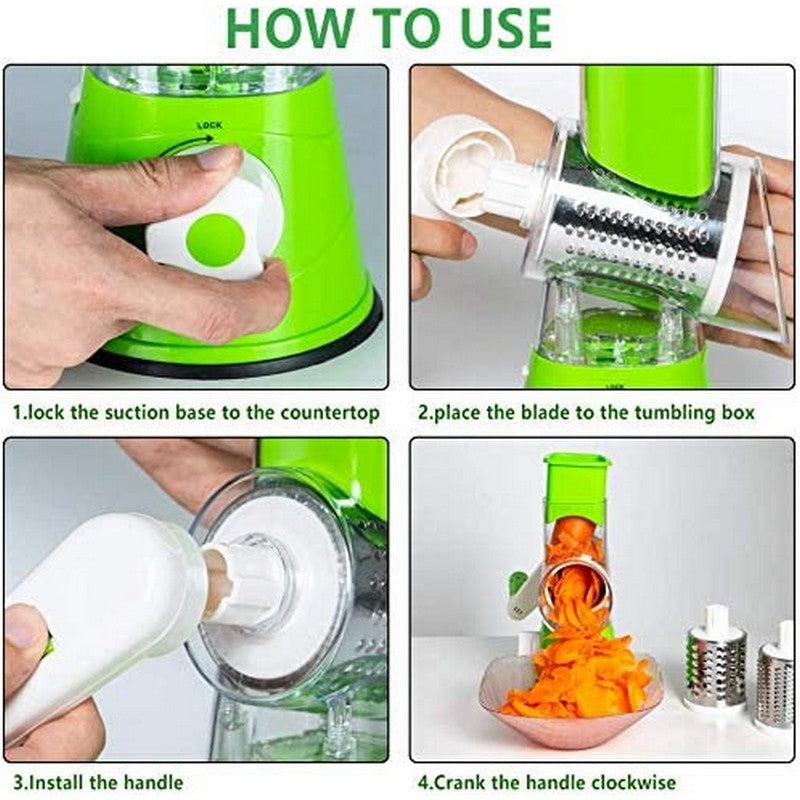 Multifunctional Manual Rotary Vegetable & Fruit Shredder